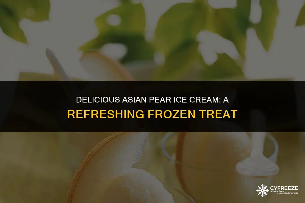 can you freeze asian pear for ice cream