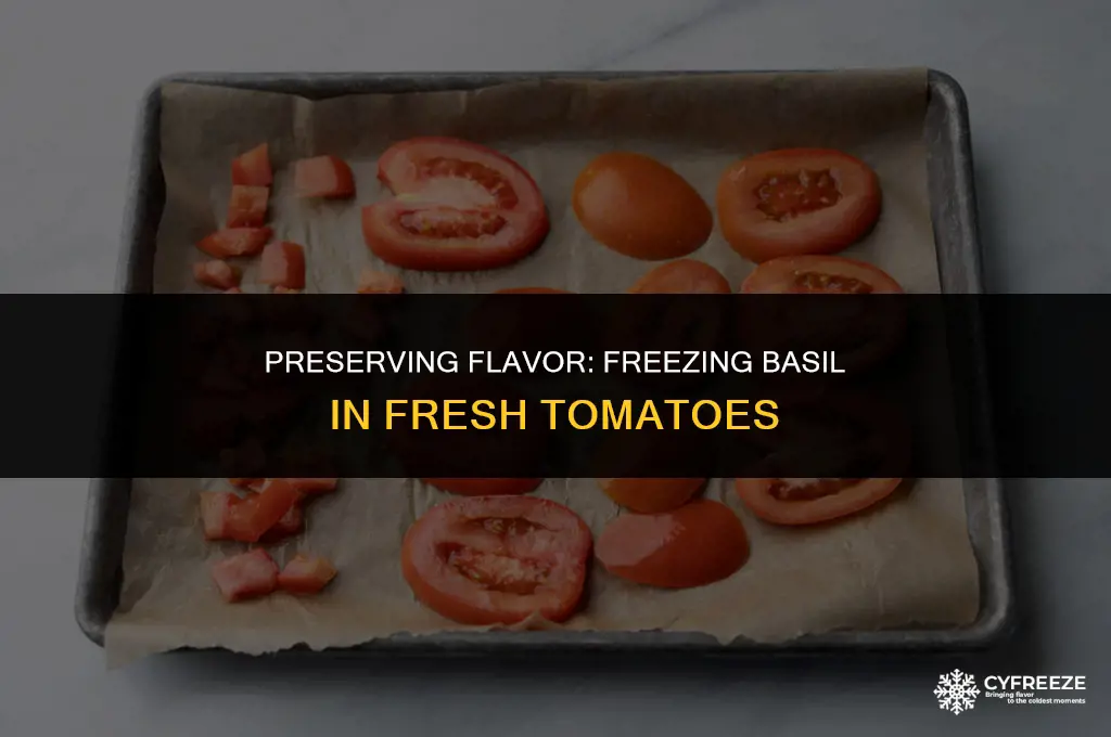 can you freeze basil in fresh tomatoes