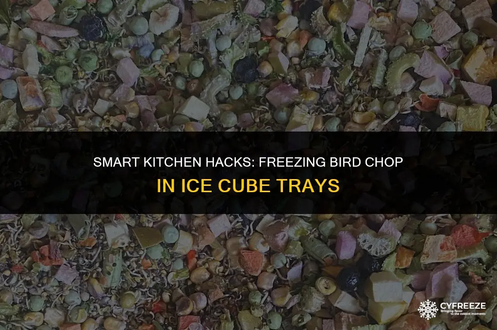 can you freeze bird chop in ice cube trays