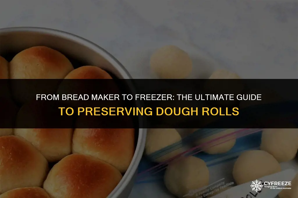 can you freeze bread dough rolls from a bread maker