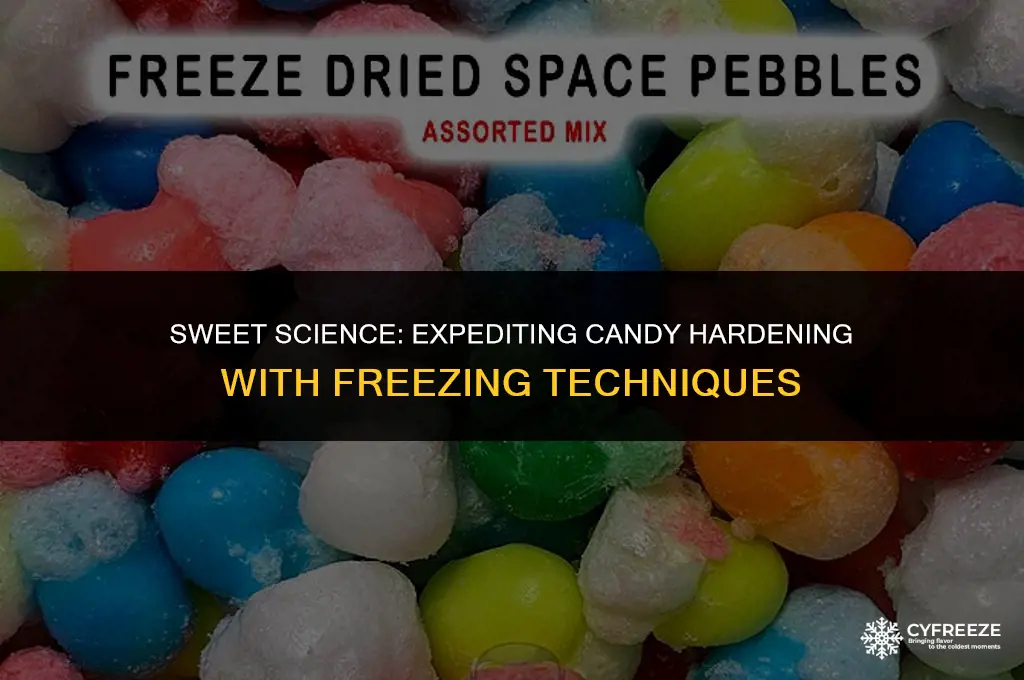 can you freeze candy to make it harden faster