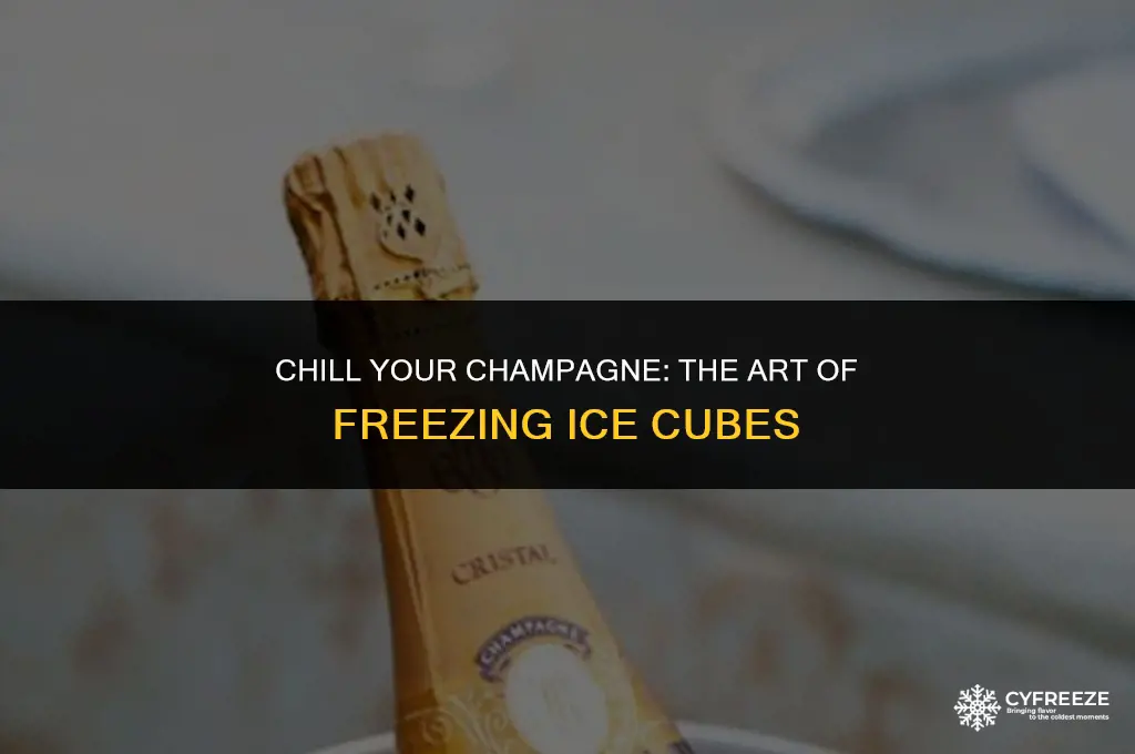 can you freeze champagne ice cubes