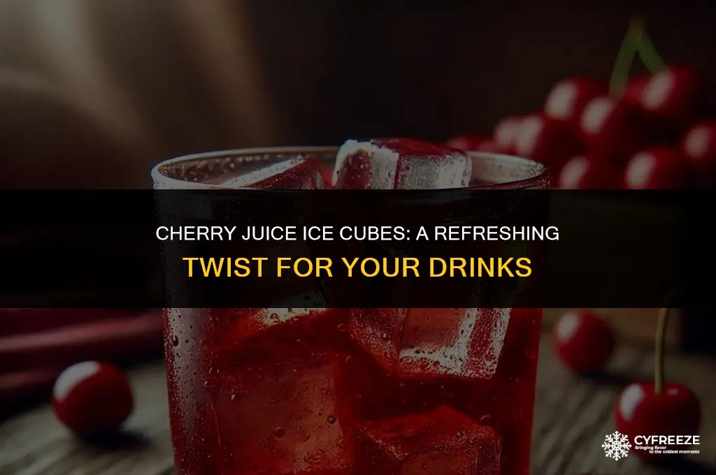 can you freeze cherry juice in ice cube trays