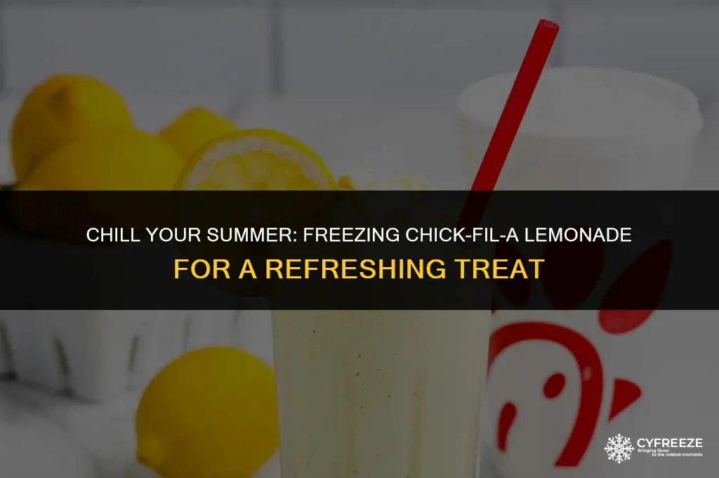 can you freeze chick fil a lemonade