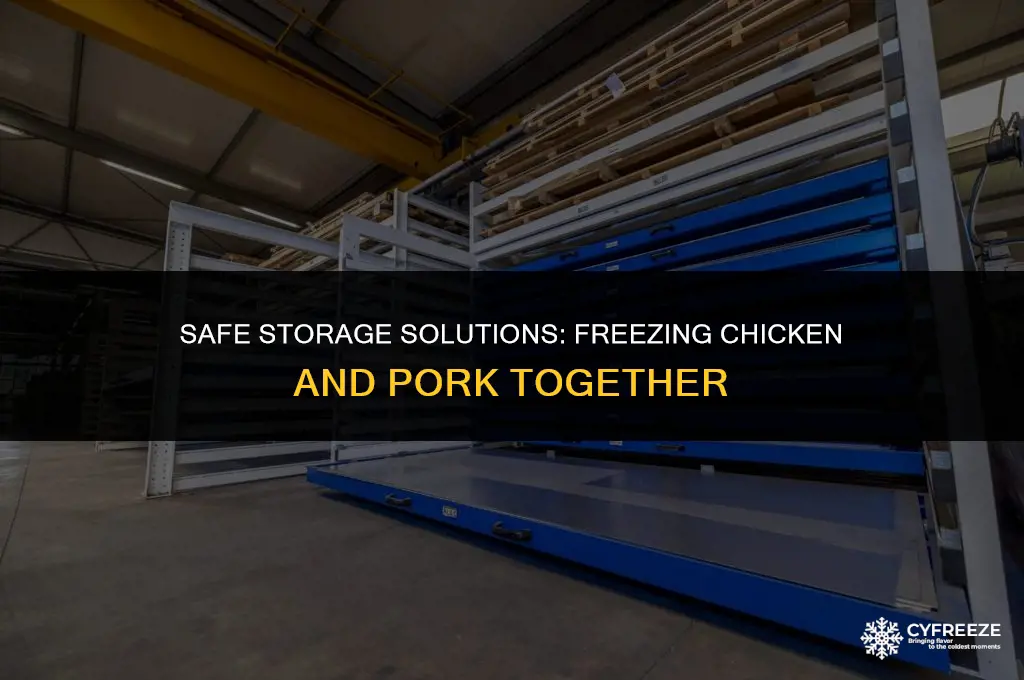 can you freeze chicken and pork together