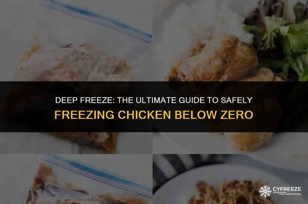 can you freeze chicken at below zero