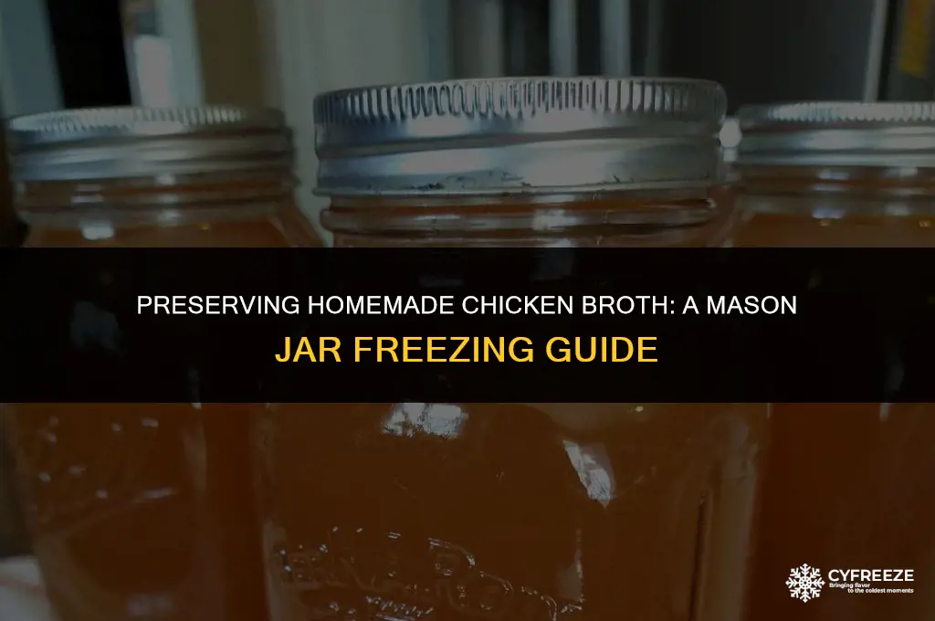can you freeze chicken broth in a mason jar