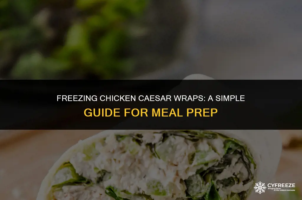 can you freeze chicken caesar wraps
