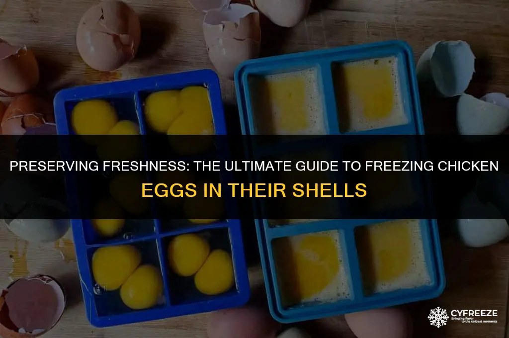 can you freeze chicken eggs in the shell