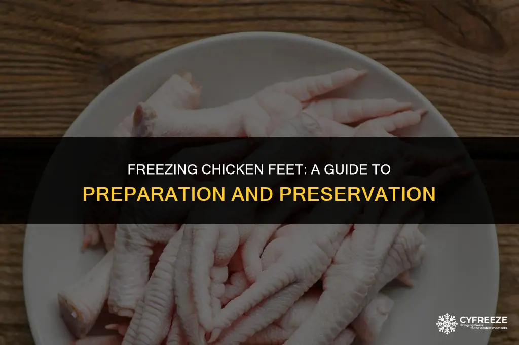 can you freeze chicken feet without peeling