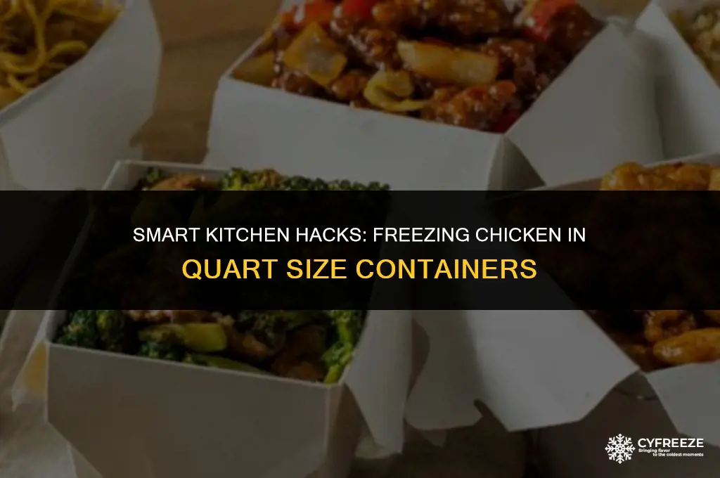 can you freeze chicken in quart size