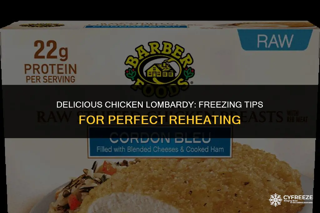 can you freeze chicken lombardy
