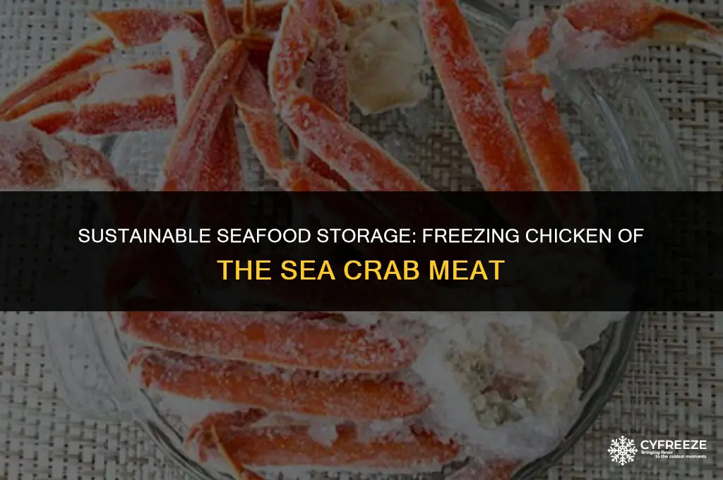 can you freeze chicken of the sea crab meat