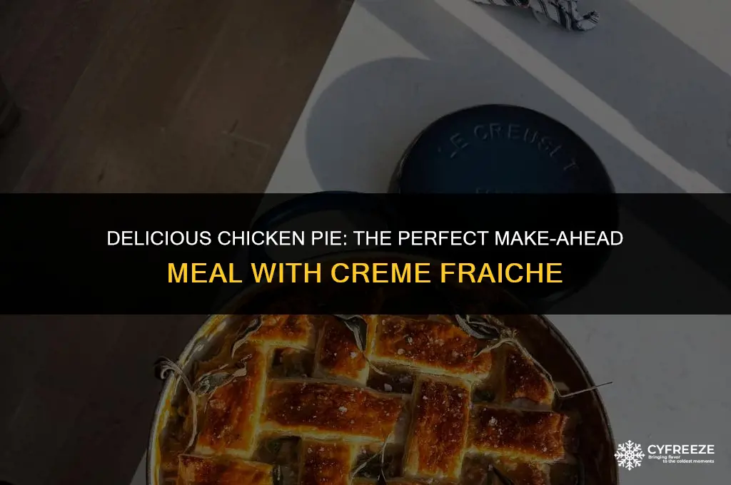 can you freeze chicken pie with creme fraiche