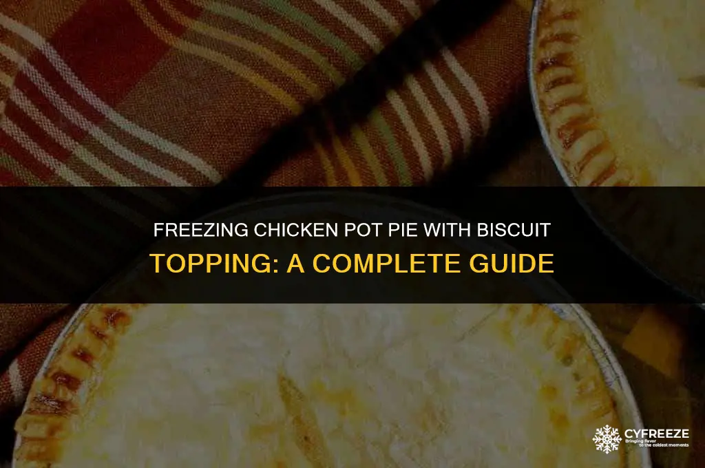 can you freeze chicken pot pie with biscuit topping