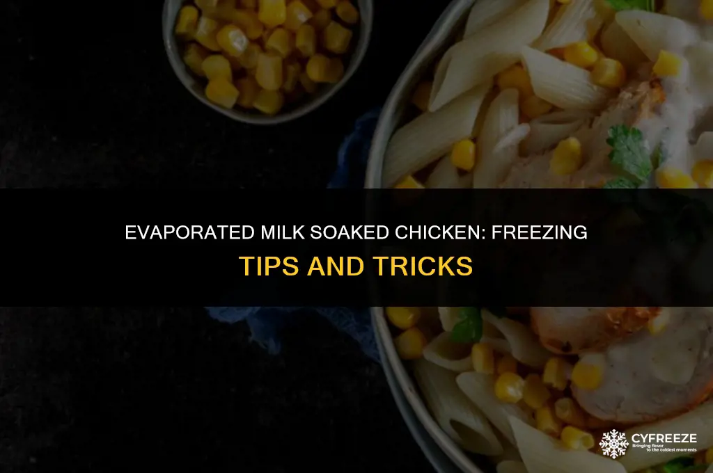 can you freeze chicken soaking in evaporated milk