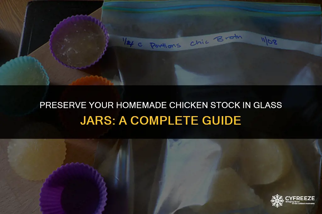 can you freeze chicken stock in glass jars