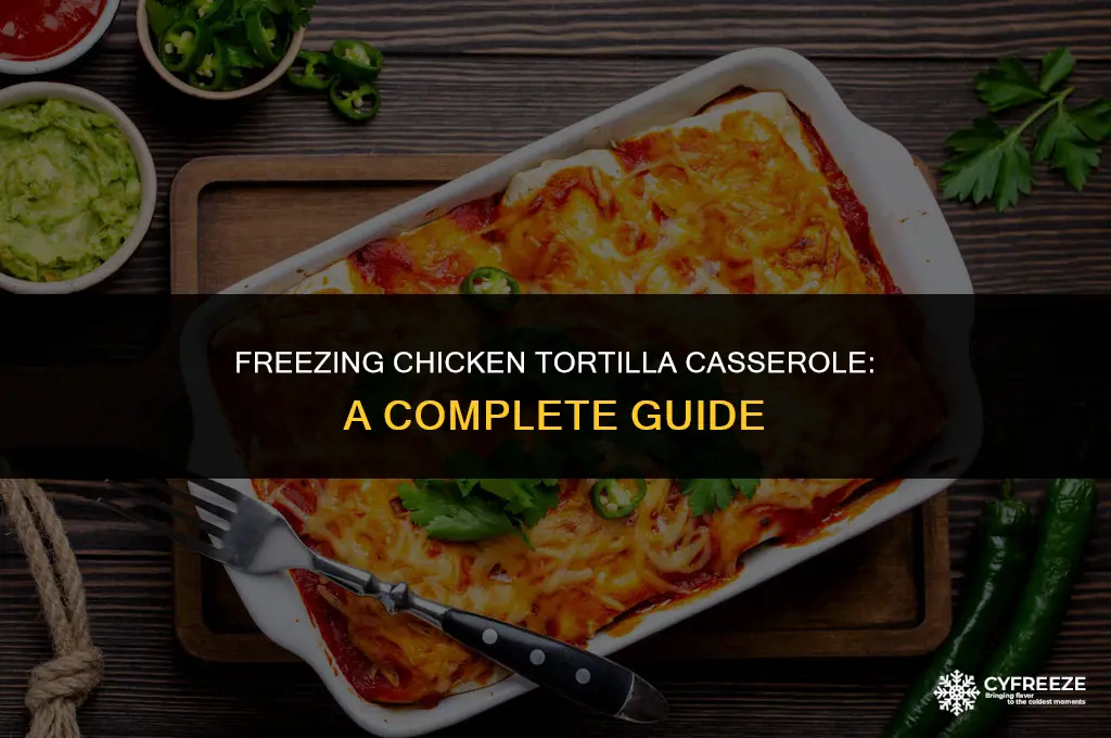 can you freeze chicken tortilla casserole