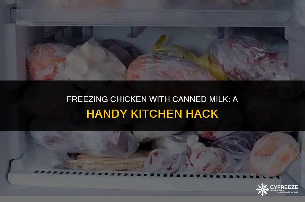 can you freeze chicken with canned milk