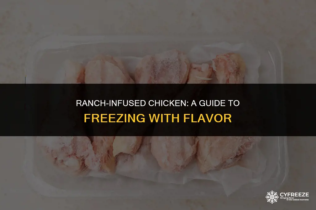 can you freeze chicken with ranch dressing on it