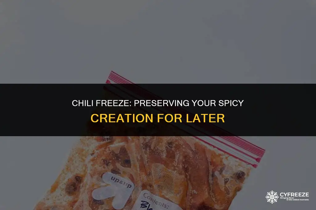 can you freeze chili after you make it