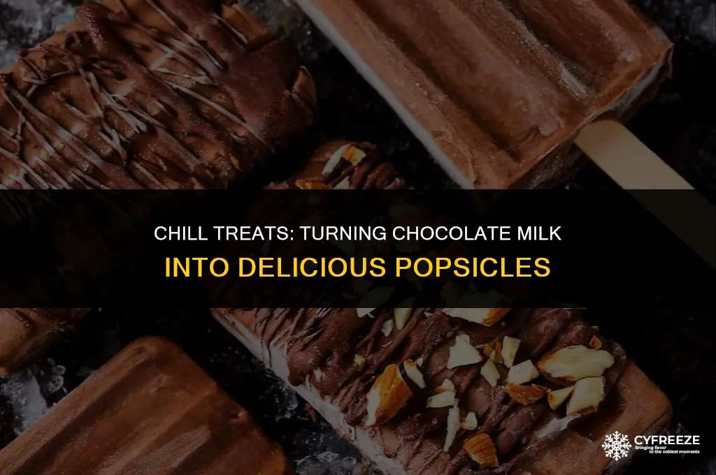 can you freeze chocolate milk to make popsicles