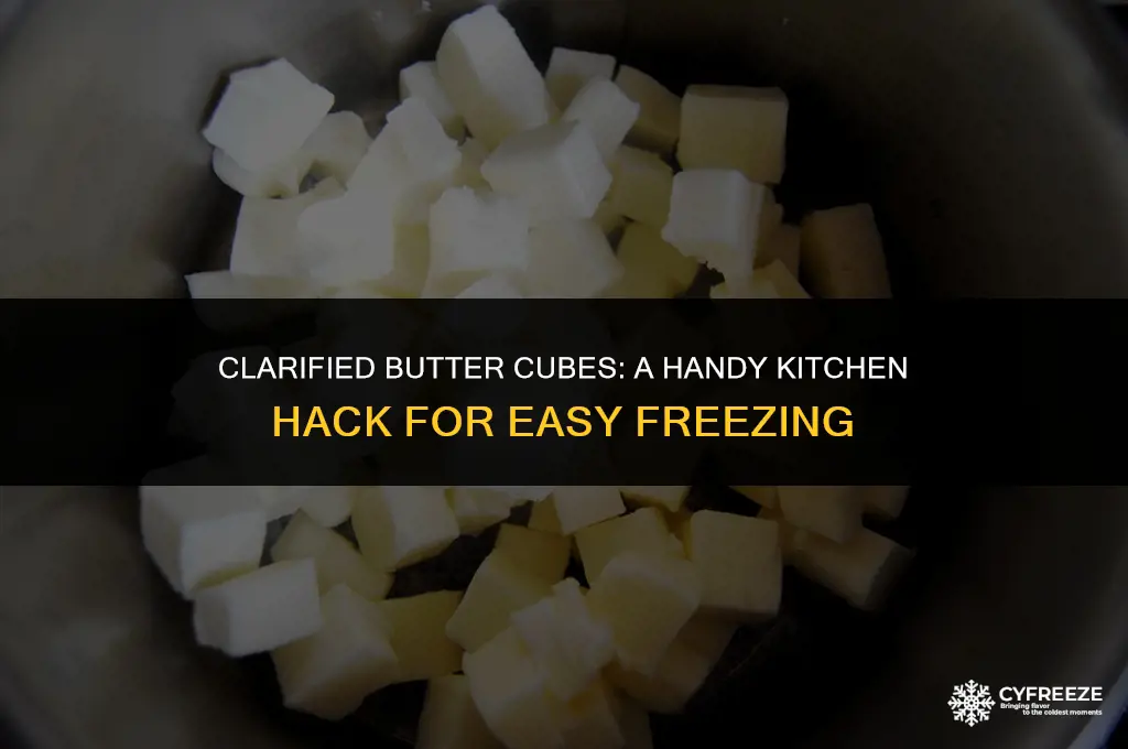 can you freeze clarified butter in ice cube trays