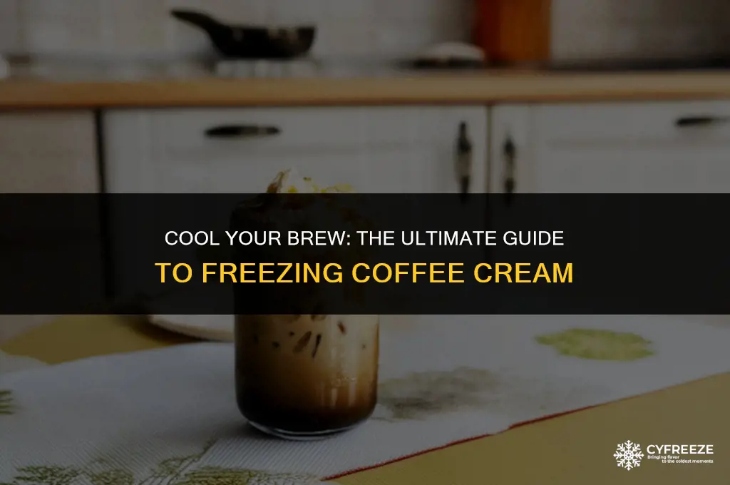 can you freeze coffee cream in ice cube trays