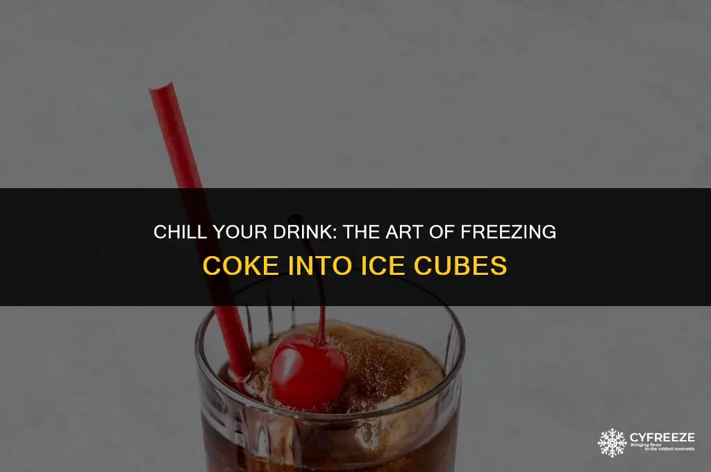 can you freeze coke into ice cubes
