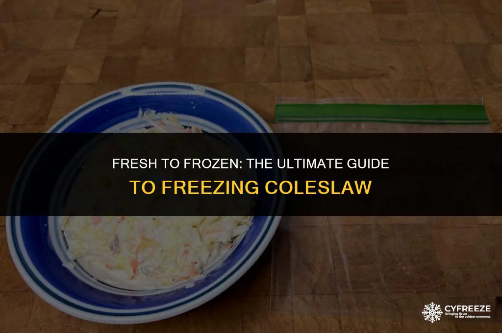 can you freeze cole slaw fresh mix