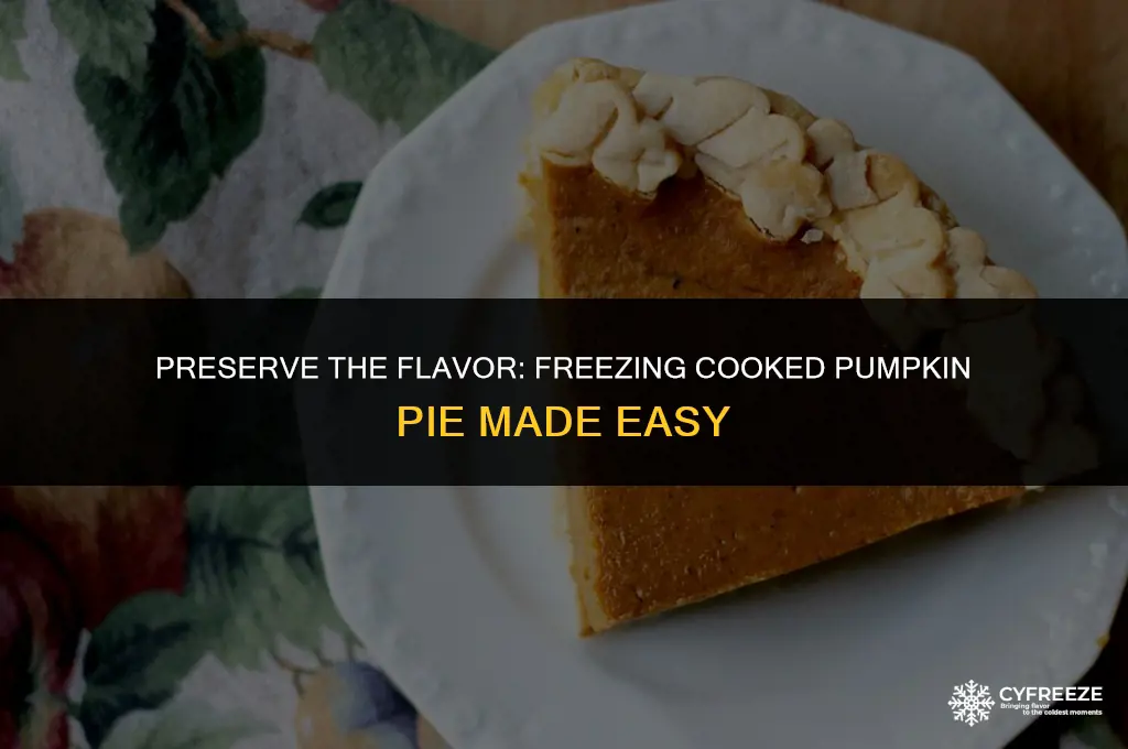 can you freeze cooked pumpkin pie
