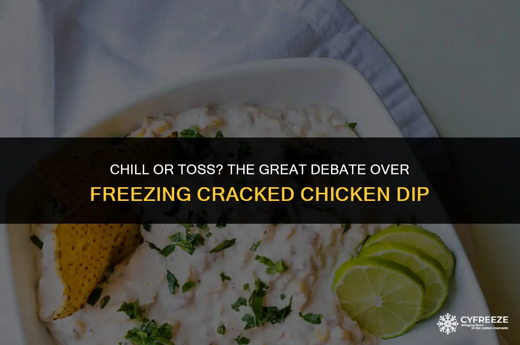 can you freeze crack chicken dip