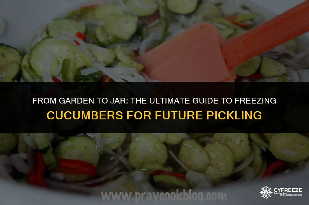 can you freeze cucumbers to make pickles later