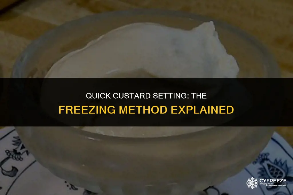 can you freeze custard to make it set faster