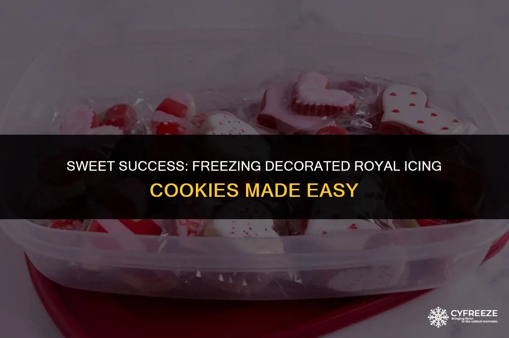 can you freeze decorated royal icing cookies