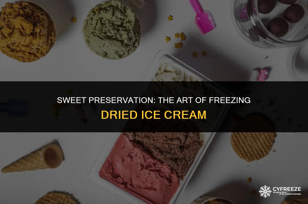 can you freeze dried ice cream
