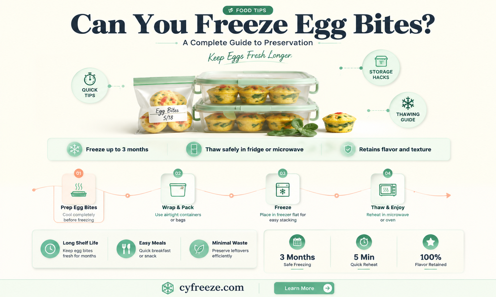 can you freeze egg butes