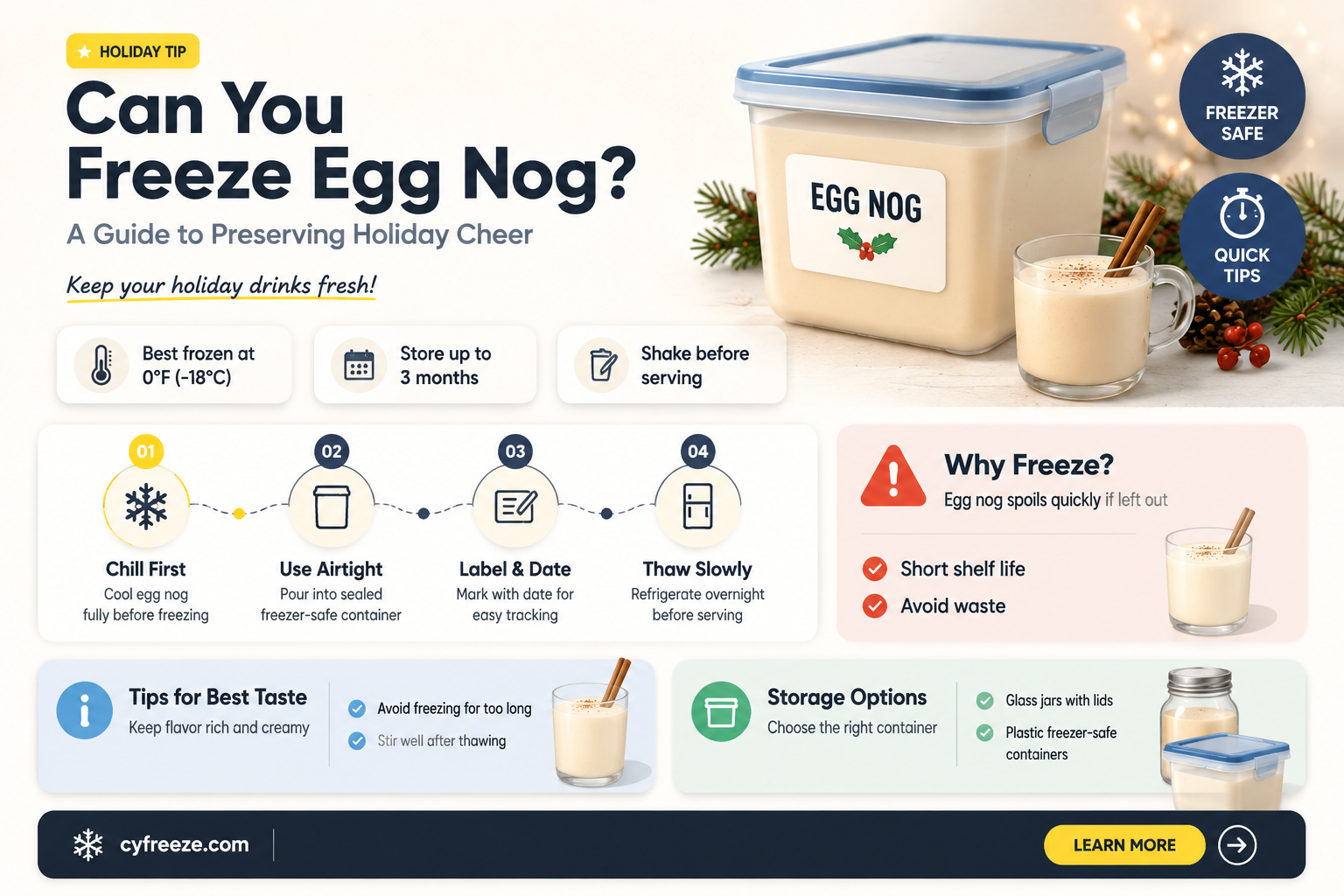 can you freeze egg nog