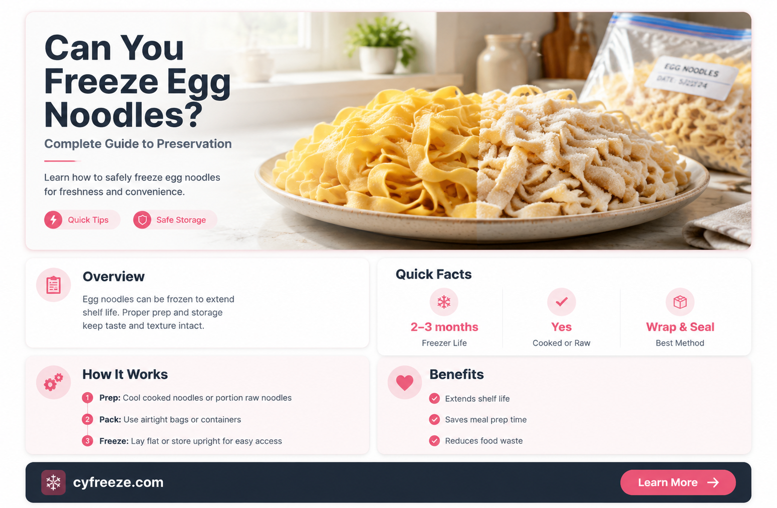 can you freeze egg noodles
