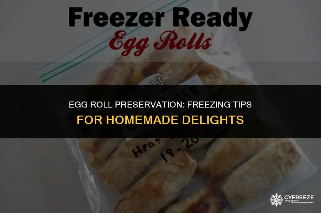 can you freeze egg rolls after you make them