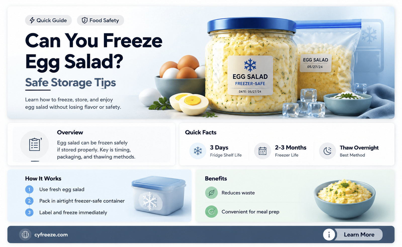 can you freeze egg salas
