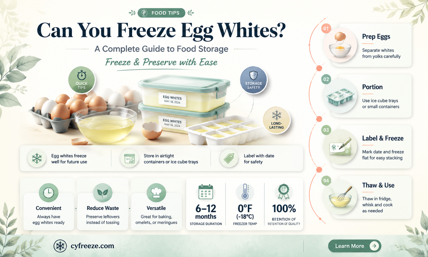 can you freeze egg brake