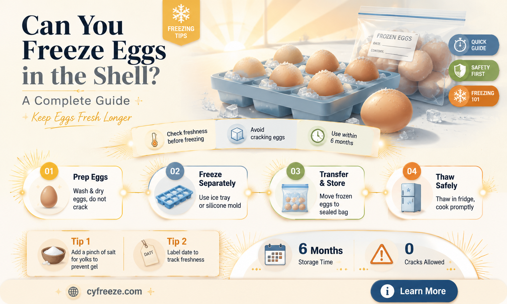 can you freeze eggs i the she