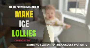 Cool Treats for Tots: Freezing Formula Milk into Ice Lollies