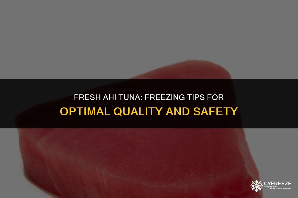 can you freeze fresh ahi tuna