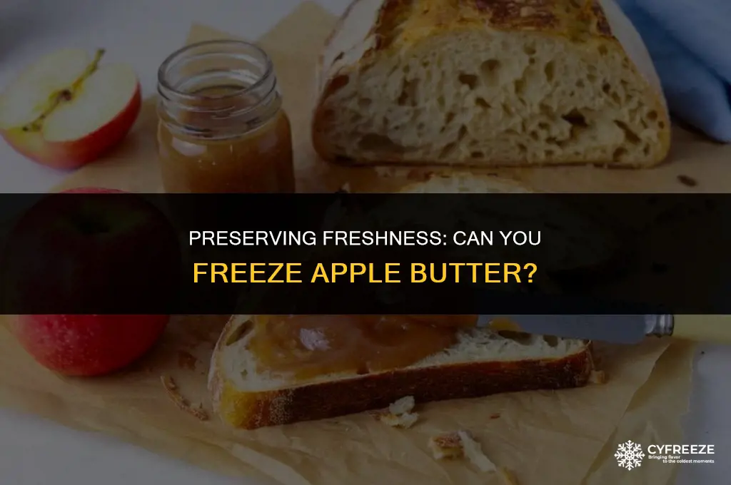 can you freeze fresh apple butter