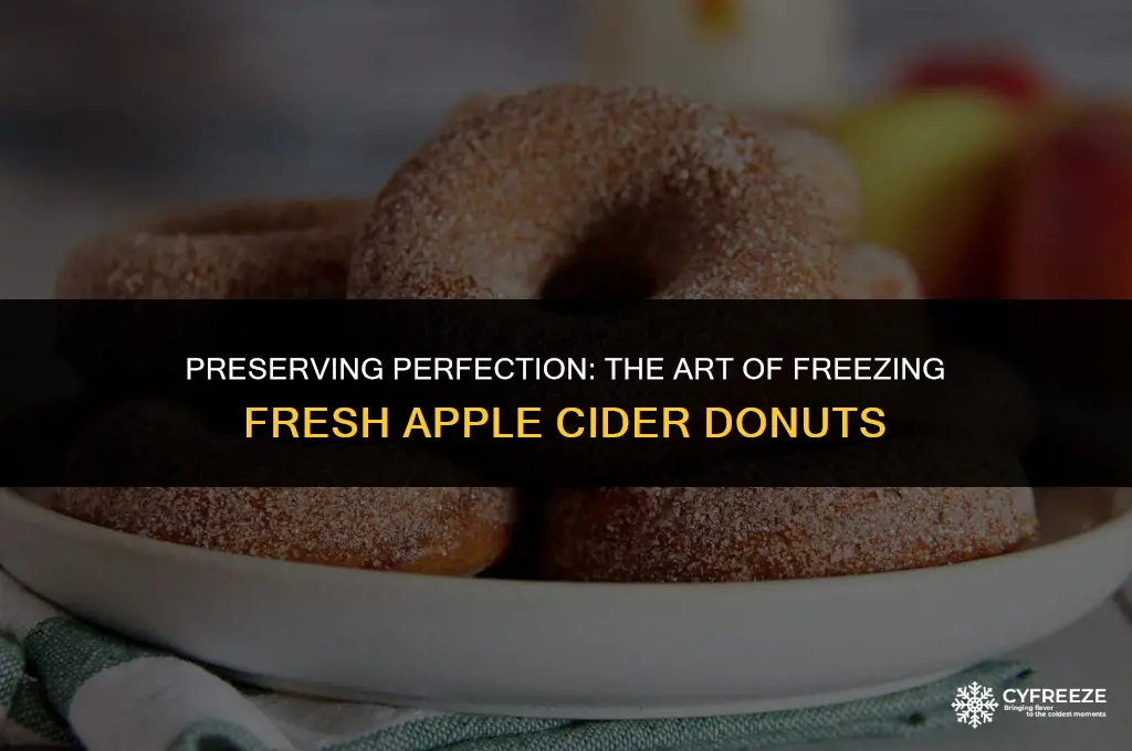can you freeze fresh apple cider donuts