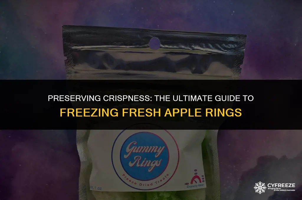 can you freeze fresh apple rings