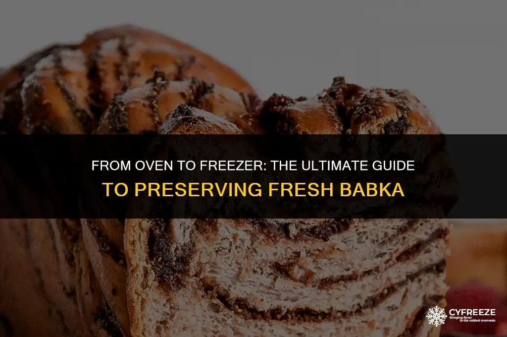can you freeze fresh babka