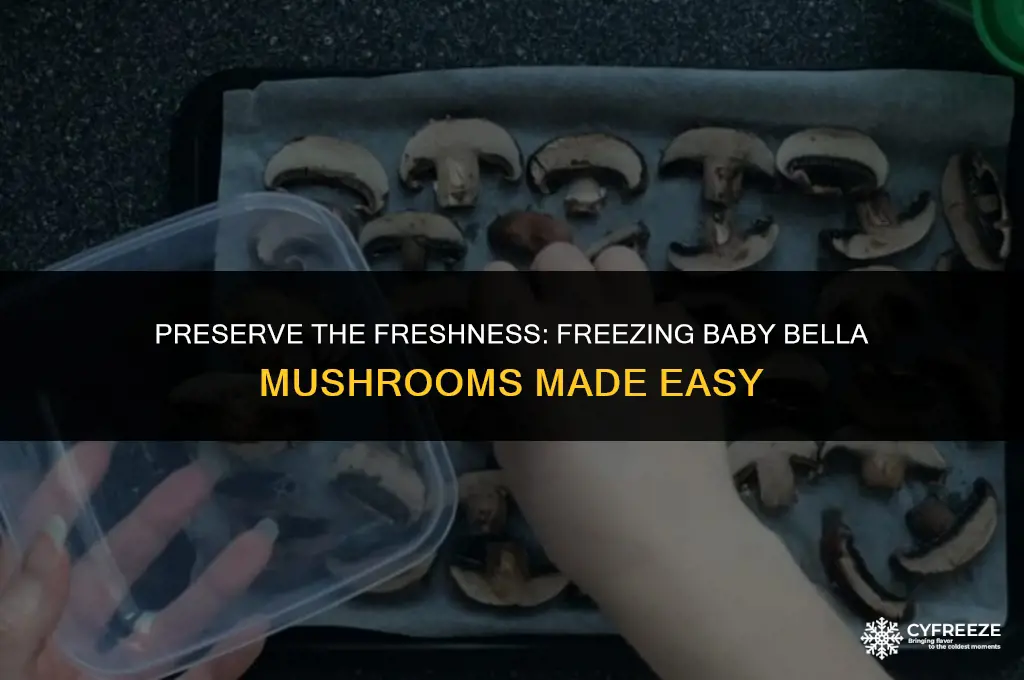 can you freeze fresh baby bella mushrooms